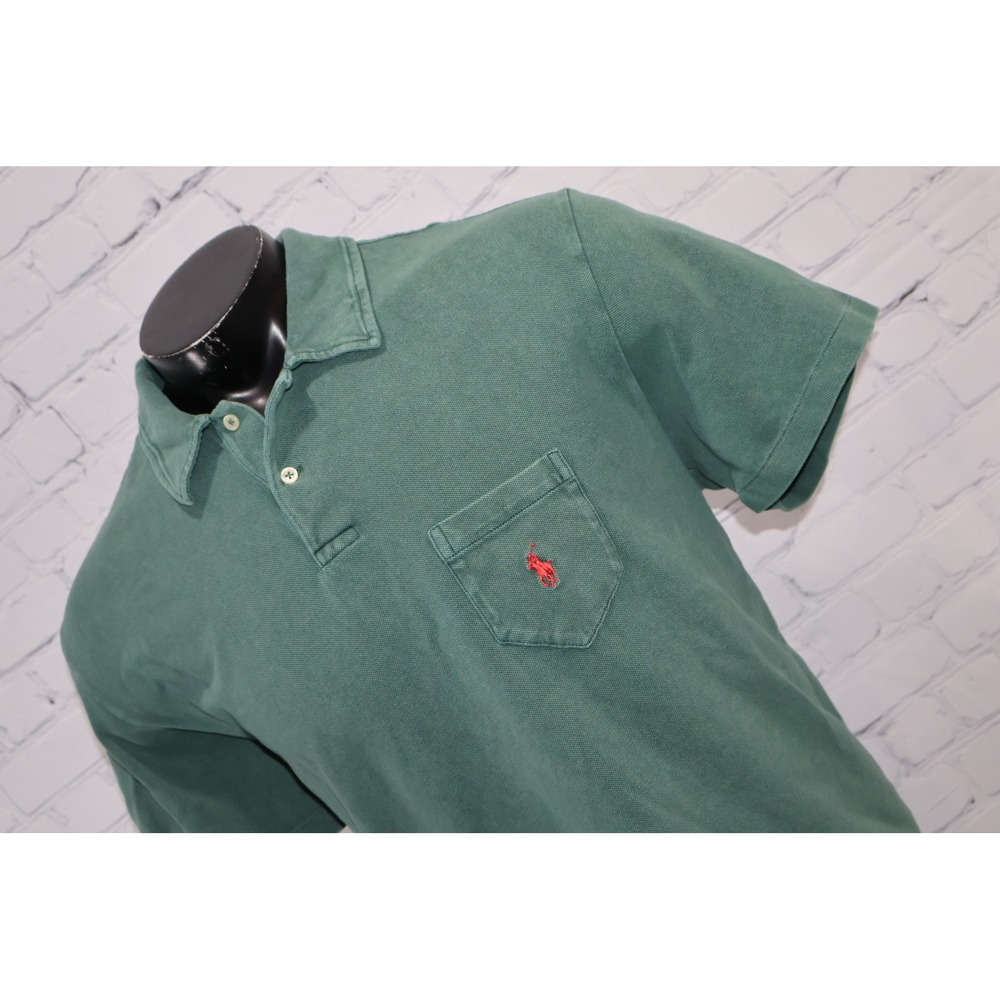 Polo Ralph Lauren Golf Polo Shirt Mens XXL Green Custom Fit Pocket Pony Logo
